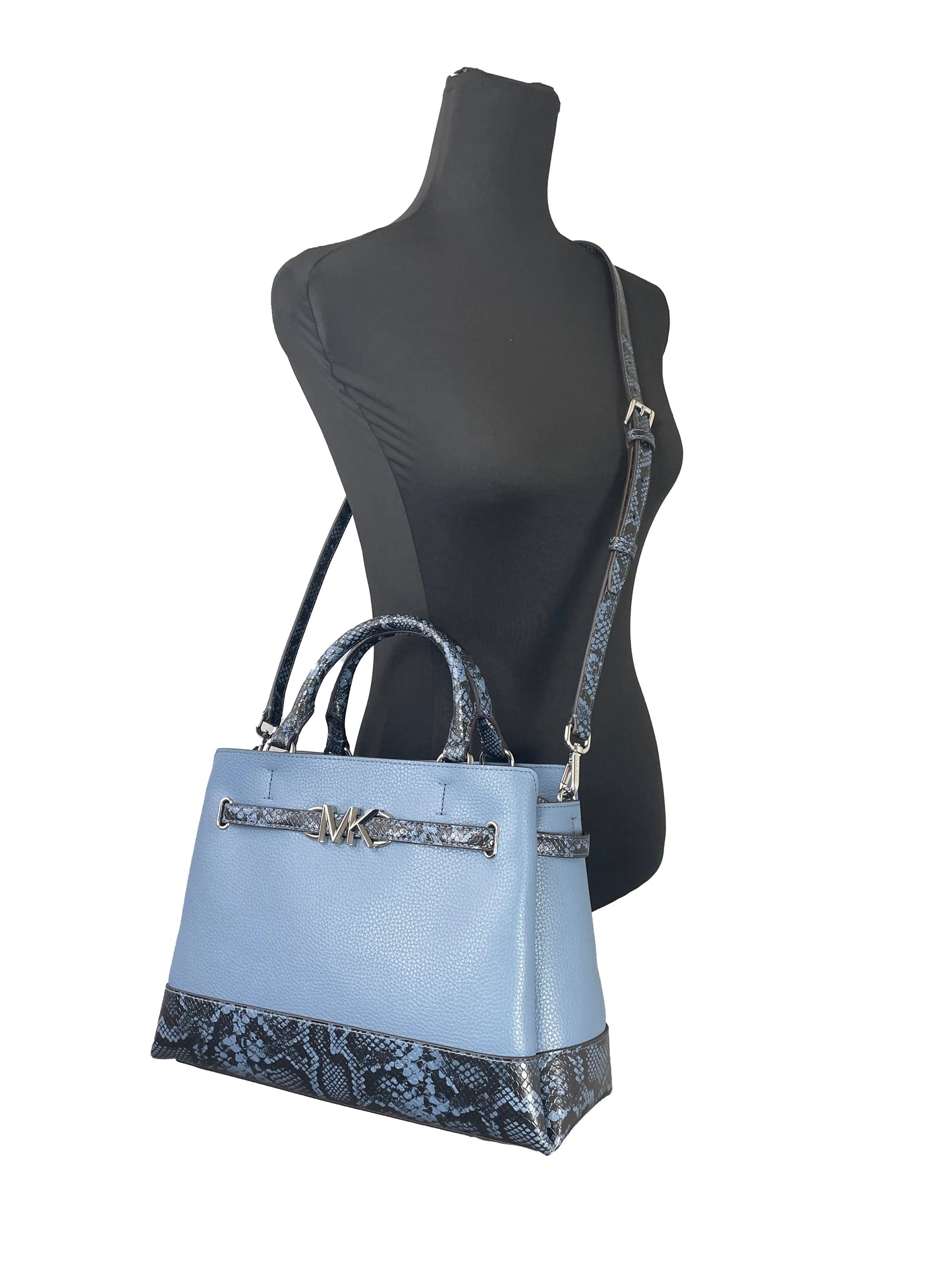 Michael Kors Reed Large Snake Skin Belted Satchel