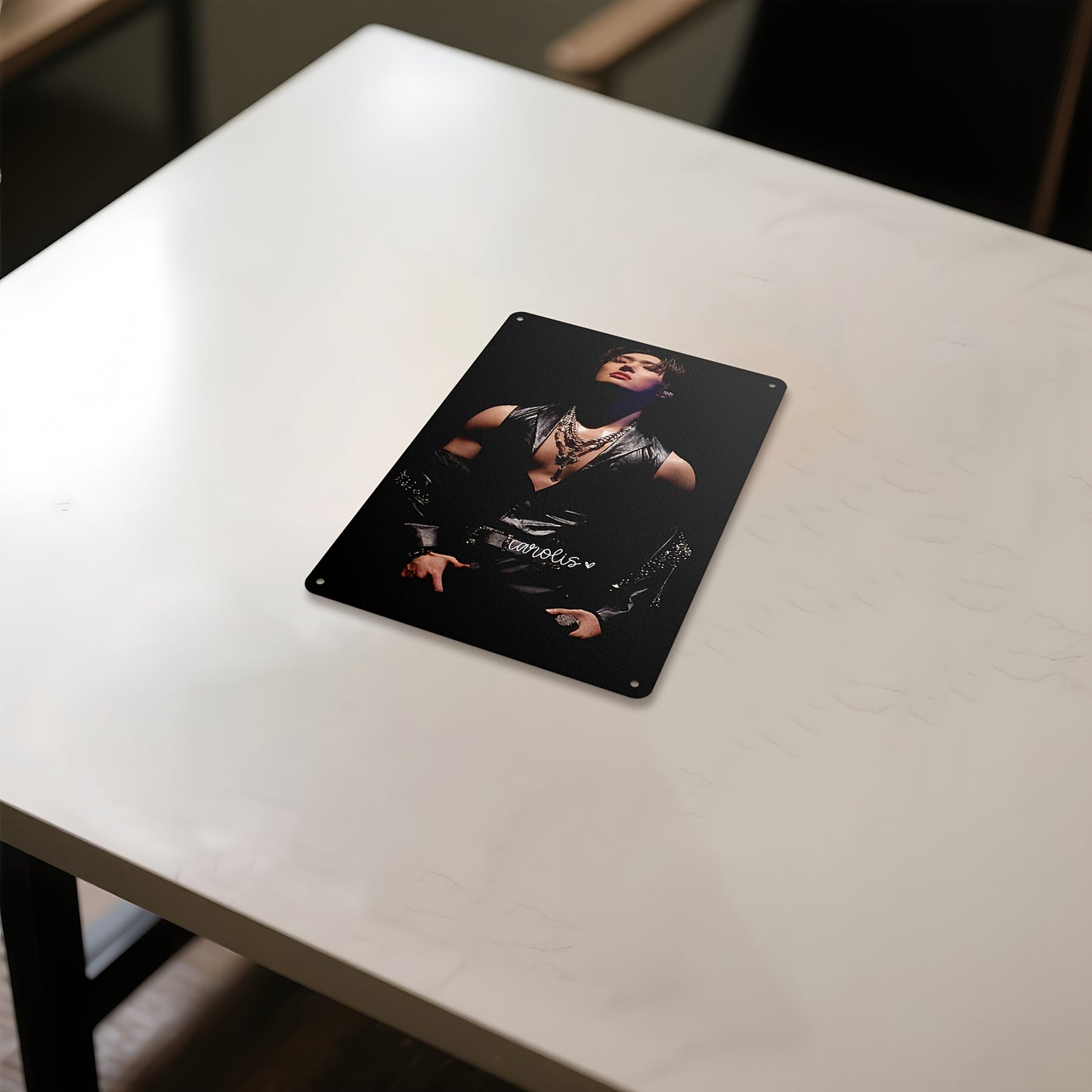 2D Flat - 1pc Mingi ATEEZ Poster - Elegant Portrait with Chains