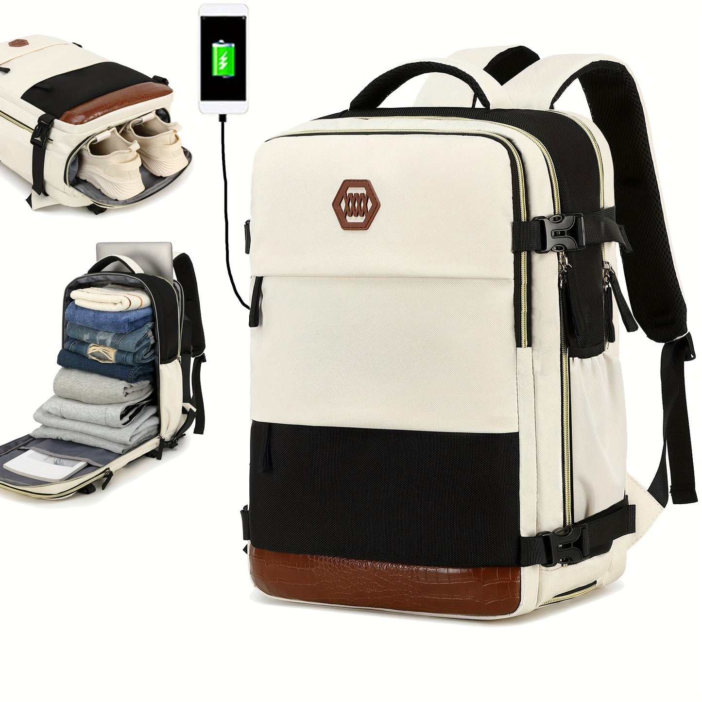 Airline-Approved 15" Laptop Travel Backpack for Women