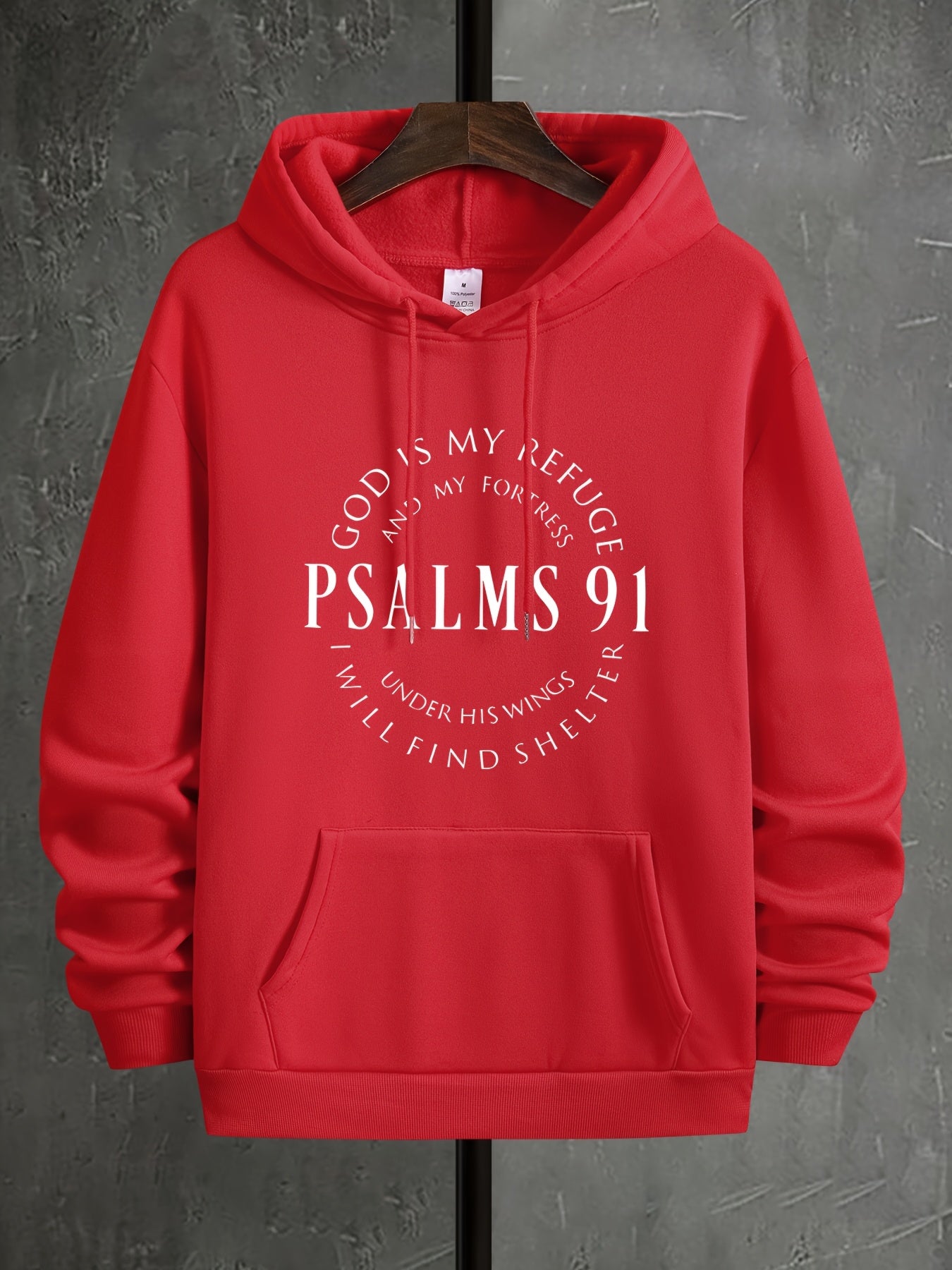 Psalms 91 Relief Motif Apparel Inspirational Hoodie