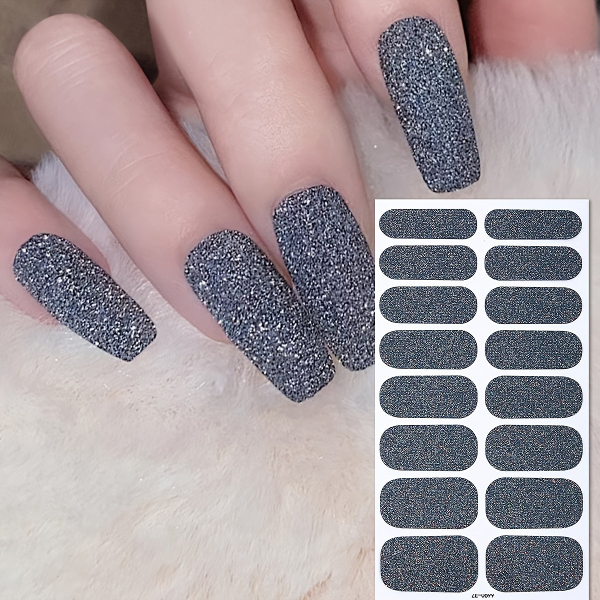 8 Sheets Pink Nail Glitter Self-Adhesive Gel Nail Stickers, Suitable for Women's Home DIY Self-use Nail Art Supplies Nail Art Kit