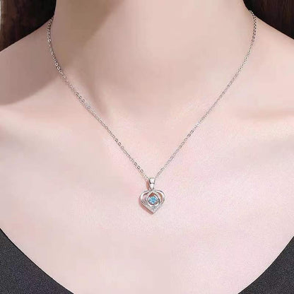 S925 Beating Heart-shaped Valentine's Day Necklace