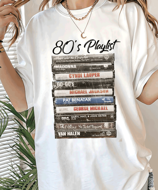 Retro 80s 90s Music Unisex Music Mix Tape Cassette Player Shirts