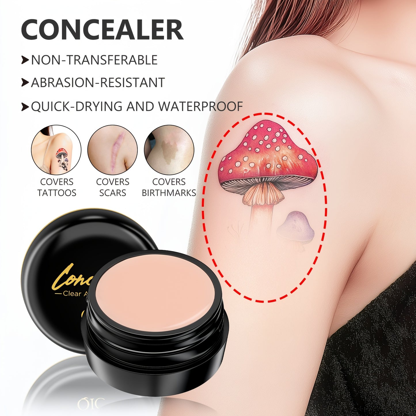 2pcs QIC Full Coverage Concealer Creams