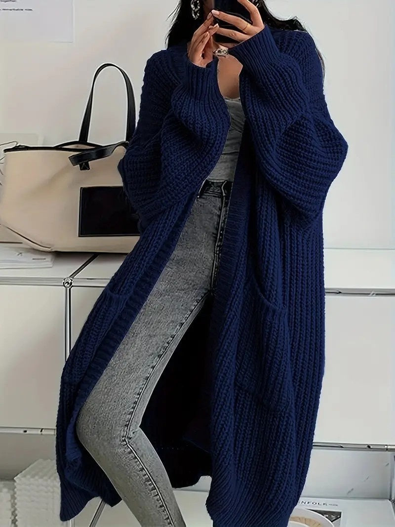 Women's Loose Autumn And Winter Long Knitted Cardigan