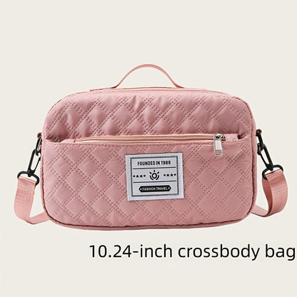 Lightweight Quilted Diamond Pattern Travel Backpack