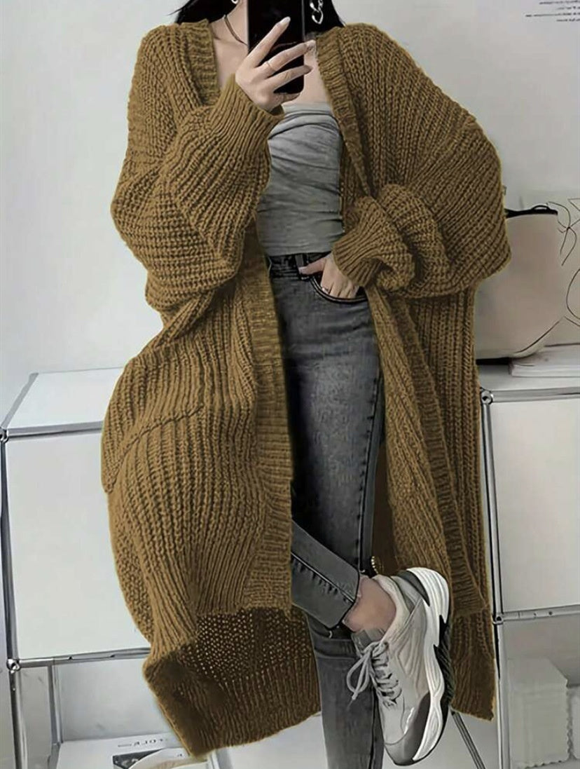 Women's Loose Autumn And Winter Long Knitted Cardigan