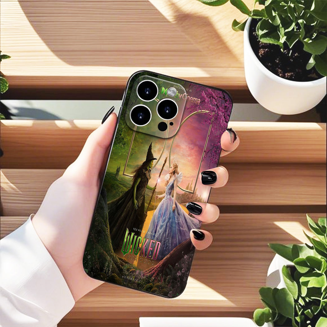 1pc Wicked TPU White And Black Phone Case, Compatible with for iphone 11/12/13/14/15/16/17 Pro Max