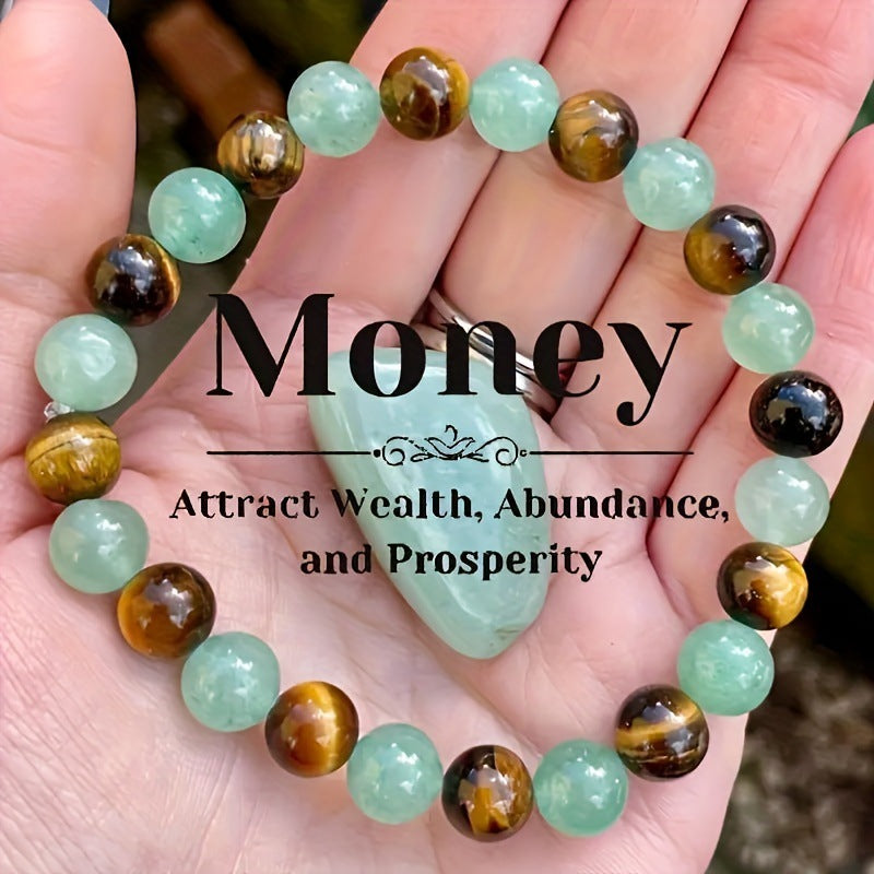 Universal Natural Stone Bracelet for Love, Money and Abundance & Prosperity Protection