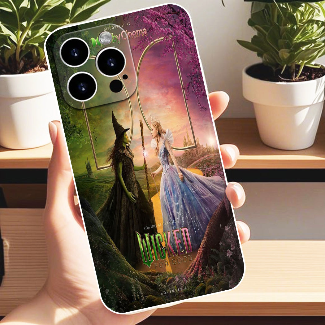 1pc Wicked TPU White And Black Phone Case, Compatible with for iphone 11/12/13/14/15/16/17 Pro Max