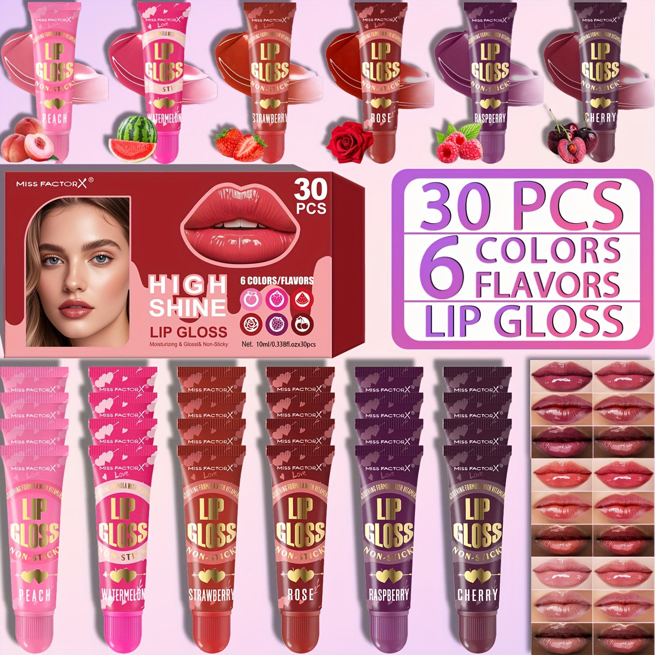 30pcs Lip Gels Deluxe Gift Set