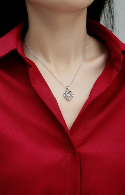 Heart To Have Your Diamond Pendant Necklace Set With Mosan Diamond