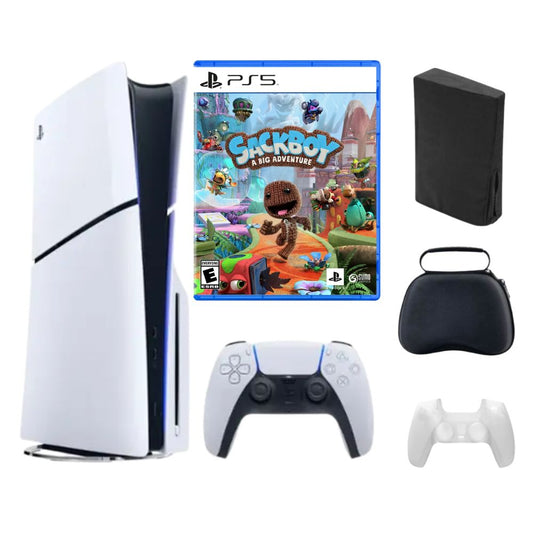 Sony - PlayStation 5 Slim Disc Bundle with Sackboy Game and Accessories