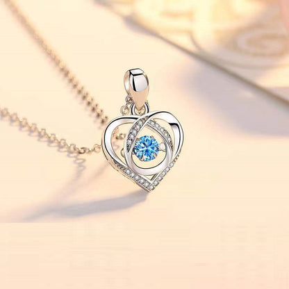 S925 Beating Heart-shaped Valentine's Day Necklace
