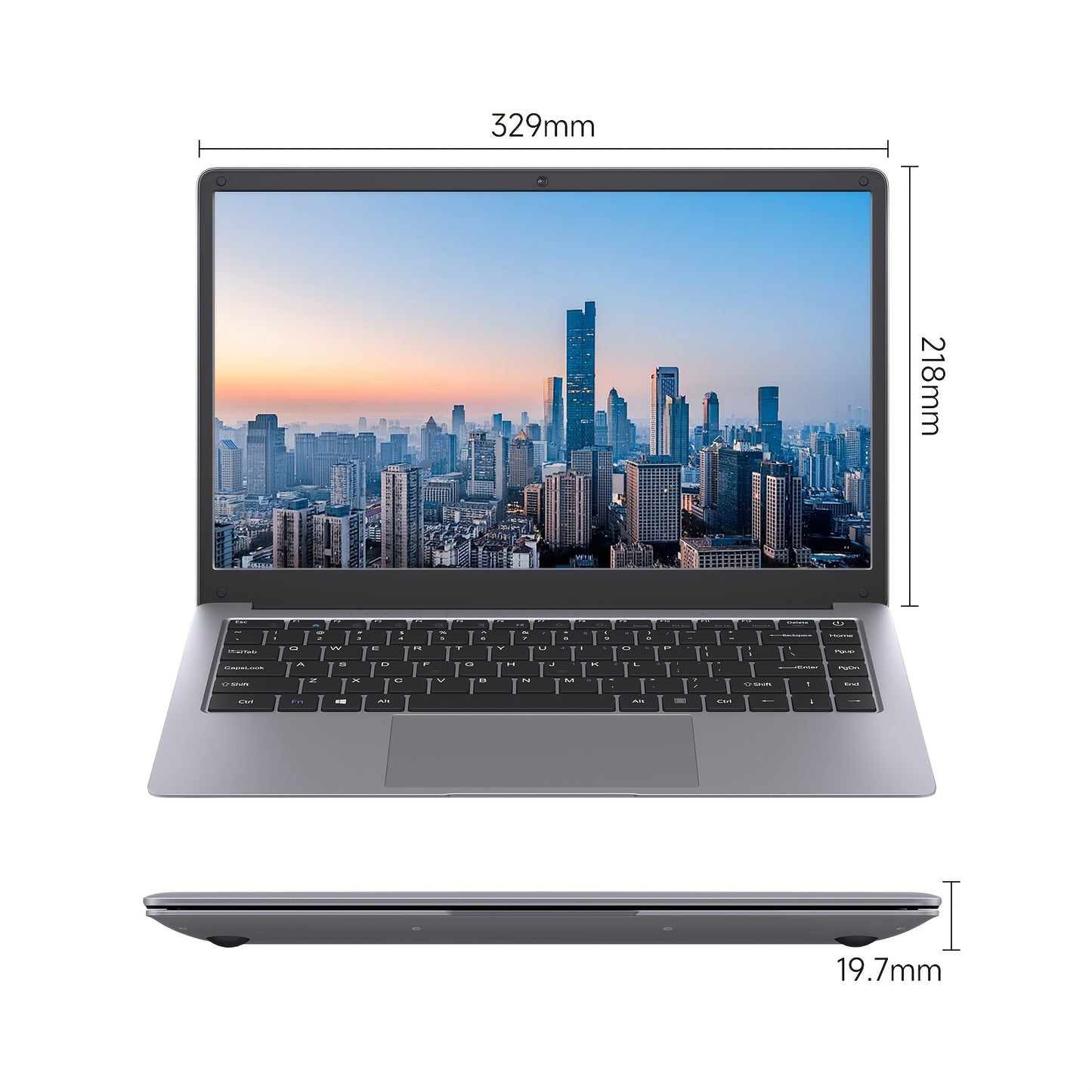 14 Inch Ultra-thin Business Full HD Display Laptop with Intel Intel Celeron Processor N Series, Apollo Lake N3350, 1980 HD Resolution, 6GB LPDDR4 RAM 320GB SSD Lightweight Portable Laptop, Gift for Family And Frien