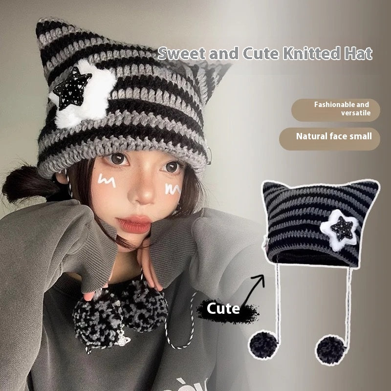 Sweet and Cute Thermal Knitted Cap