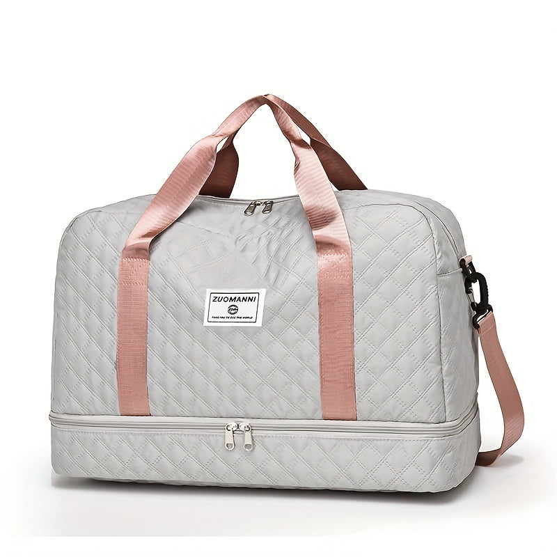 Lightweight Quilted Diamond Pattern Travel Backpack