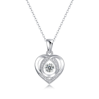 Heart To Have Your Diamond Pendant Necklace Set With Mosan Diamond