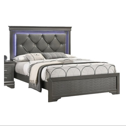 1pc Queen Size W LED Bedroom Furniture