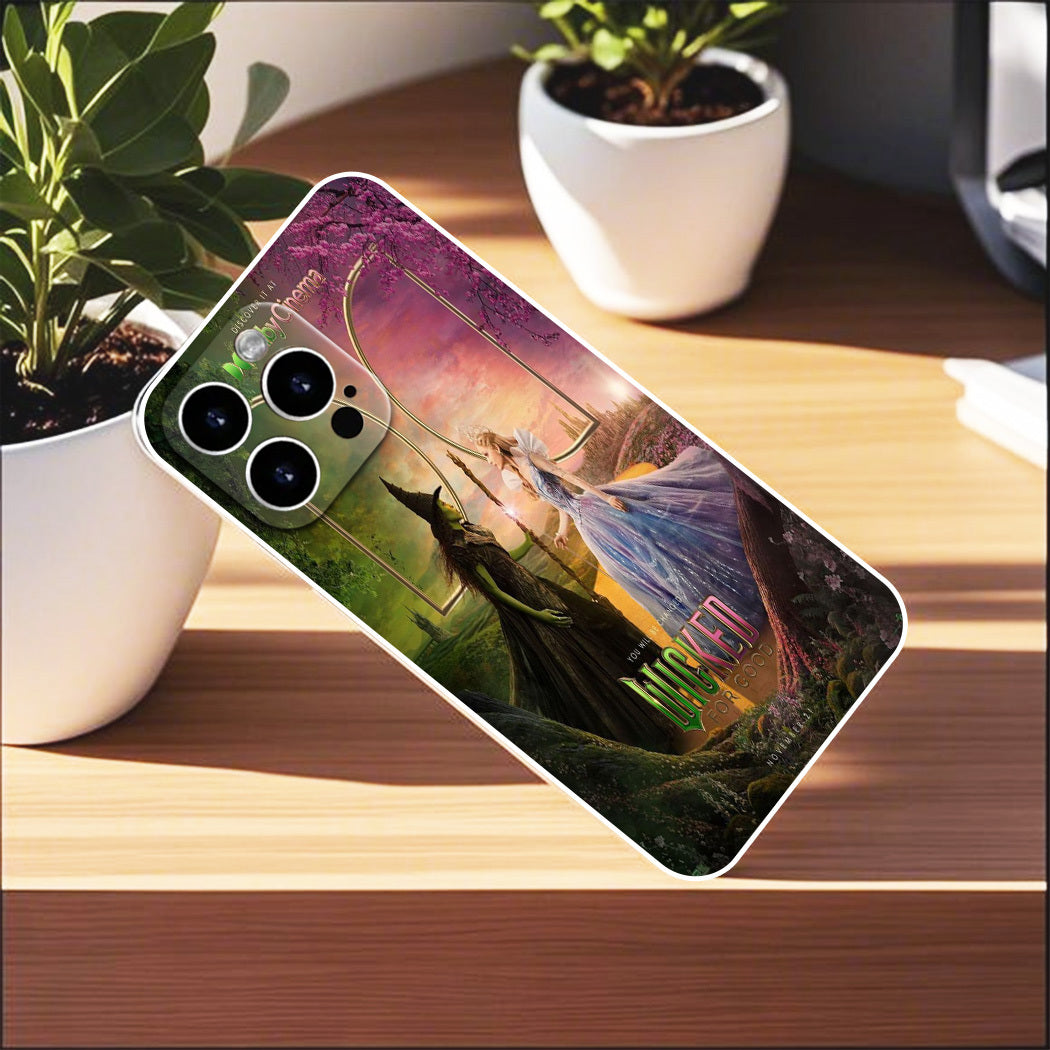 1pc Wicked TPU White And Black Phone Case, Compatible with for iphone 11/12/13/14/15/16/17 Pro Max