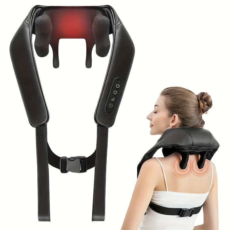 Cordless Neck and Shoulder Massager with Dual-Level Heating
