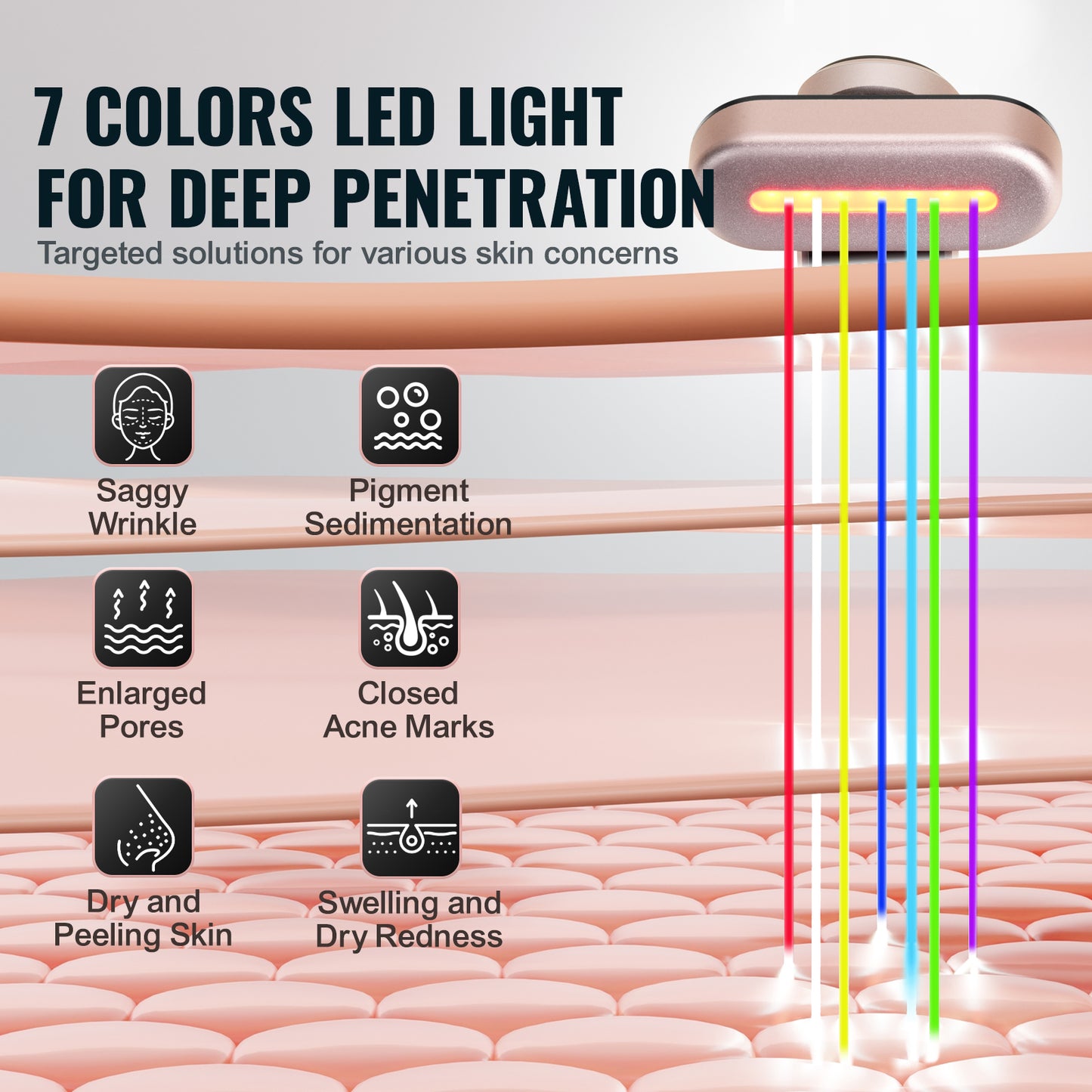 3 in 1 Portable LED Beauty Wand For Face & Neck
