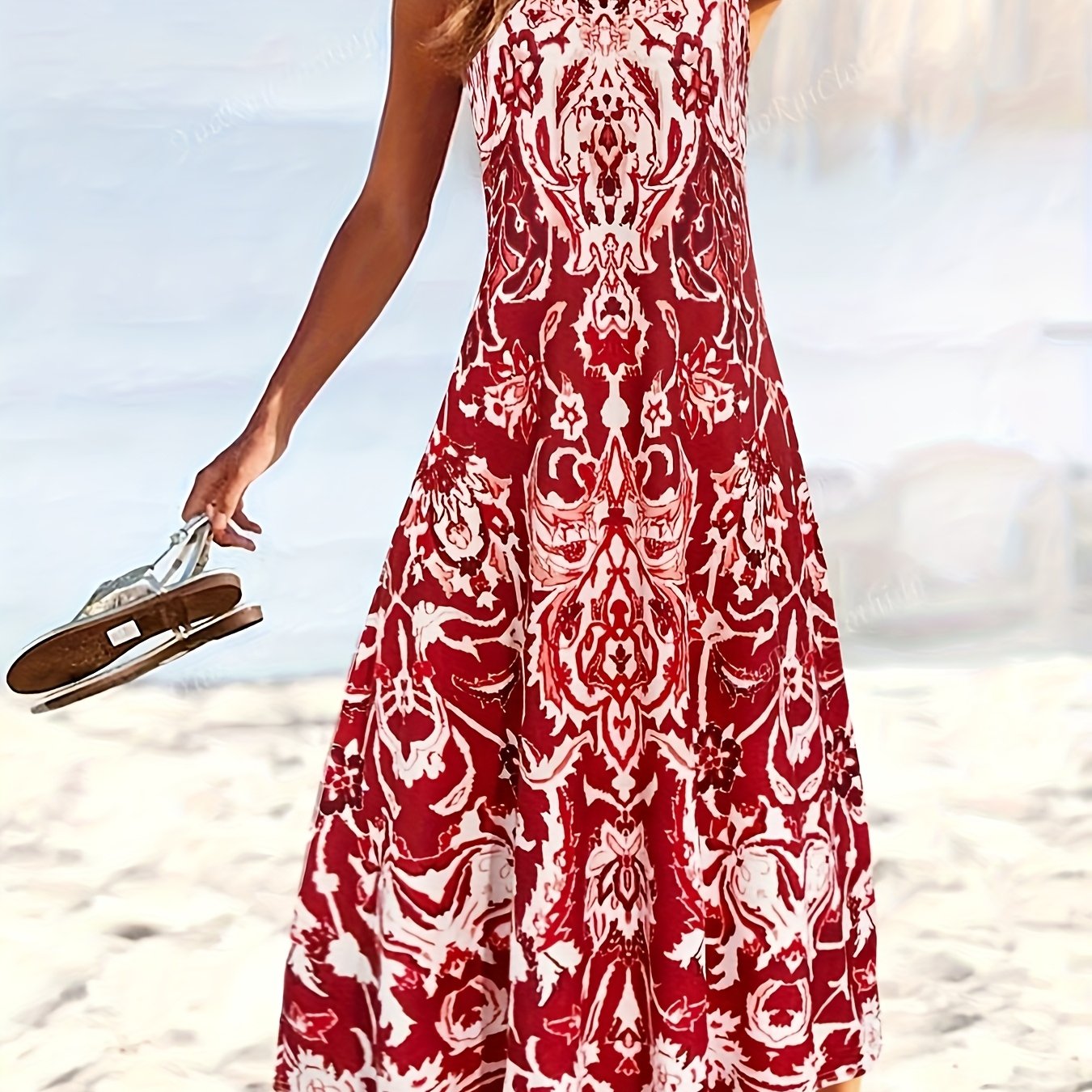 Women's Plus Size Black and White Floral Dress
