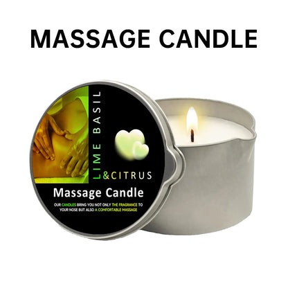 2oz Aromatherapy Massage Oil Candle with Soy Wax Moisturizing