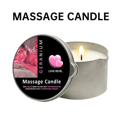 2oz Aromatherapy Massage Oil Candle with Soy Wax Moisturizing