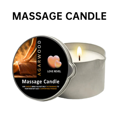 2oz Aromatherapy Massage Oil Candle with Soy Wax Moisturizing