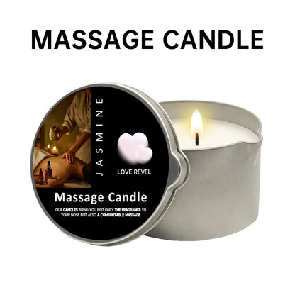 2oz Aromatherapy Massage Oil Candle with Soy Wax Moisturizing