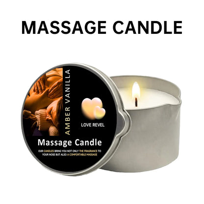 2oz Aromatherapy Massage Oil Candle with Soy Wax Moisturizing