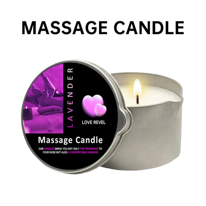 2oz Aromatherapy Massage Oil Candle with Soy Wax Moisturizing