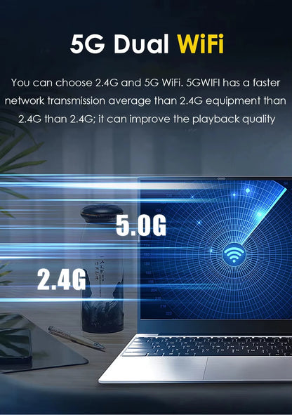 2026 15.6" Windows 11 Pro Laptop Computer with Intel Core and Fingerprint Unlock