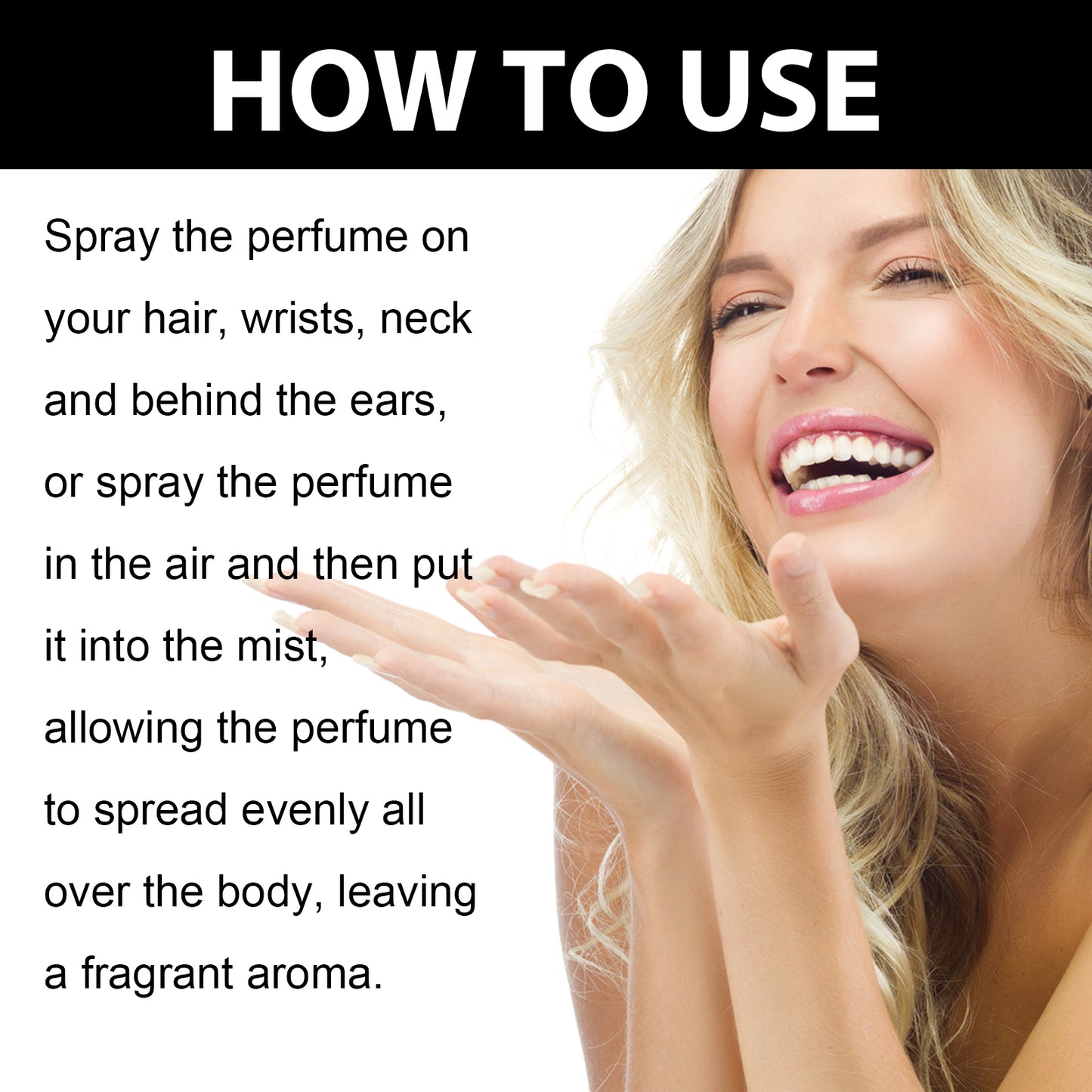 Vanilla Jasmine Fragrance Spray, Behind The Ears Neck Wrist Natural Fresh Fragrance
