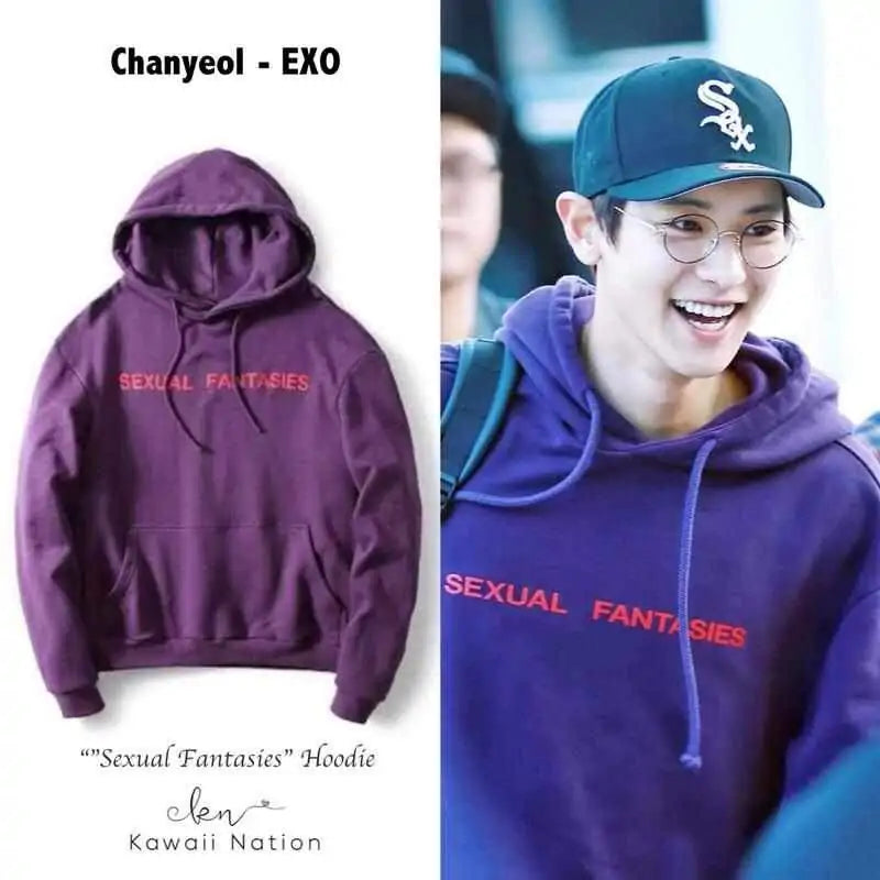 K-Pop EXO Purple Cap Hoodie
