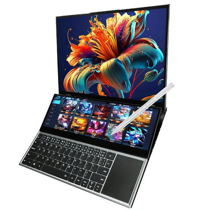 16-Inch Dual-Screen Touch Gaming Laptop, Intel Core i7, 16GB RAM, 512GB SSD
