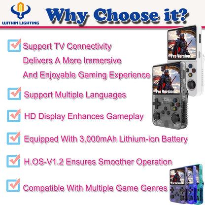 R36S Pro Retro Handheld Game Console | 3.5" IPS Screen | 64GB | 21,000+ Games