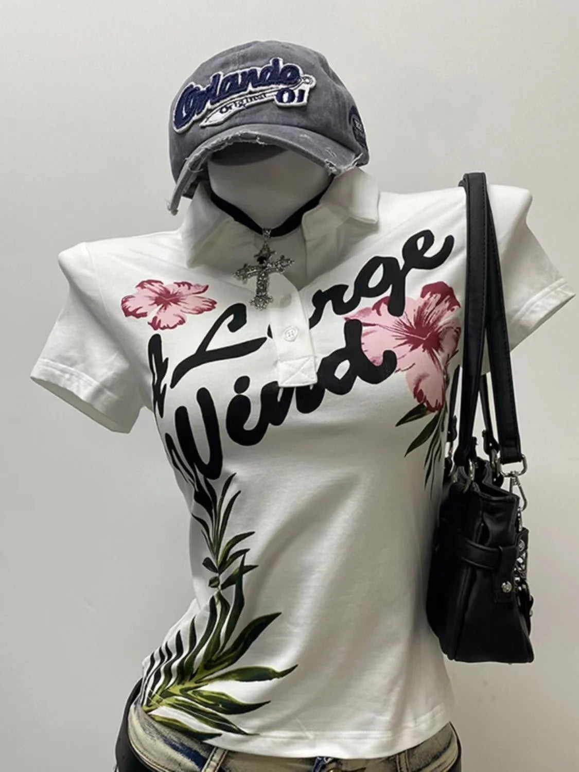 Y2K Retro Street Print T-shirt