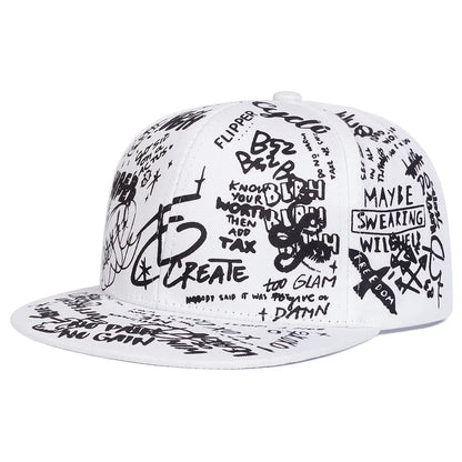 Unisex Colorful Letter Graffiti Printing Hip-hop Hats