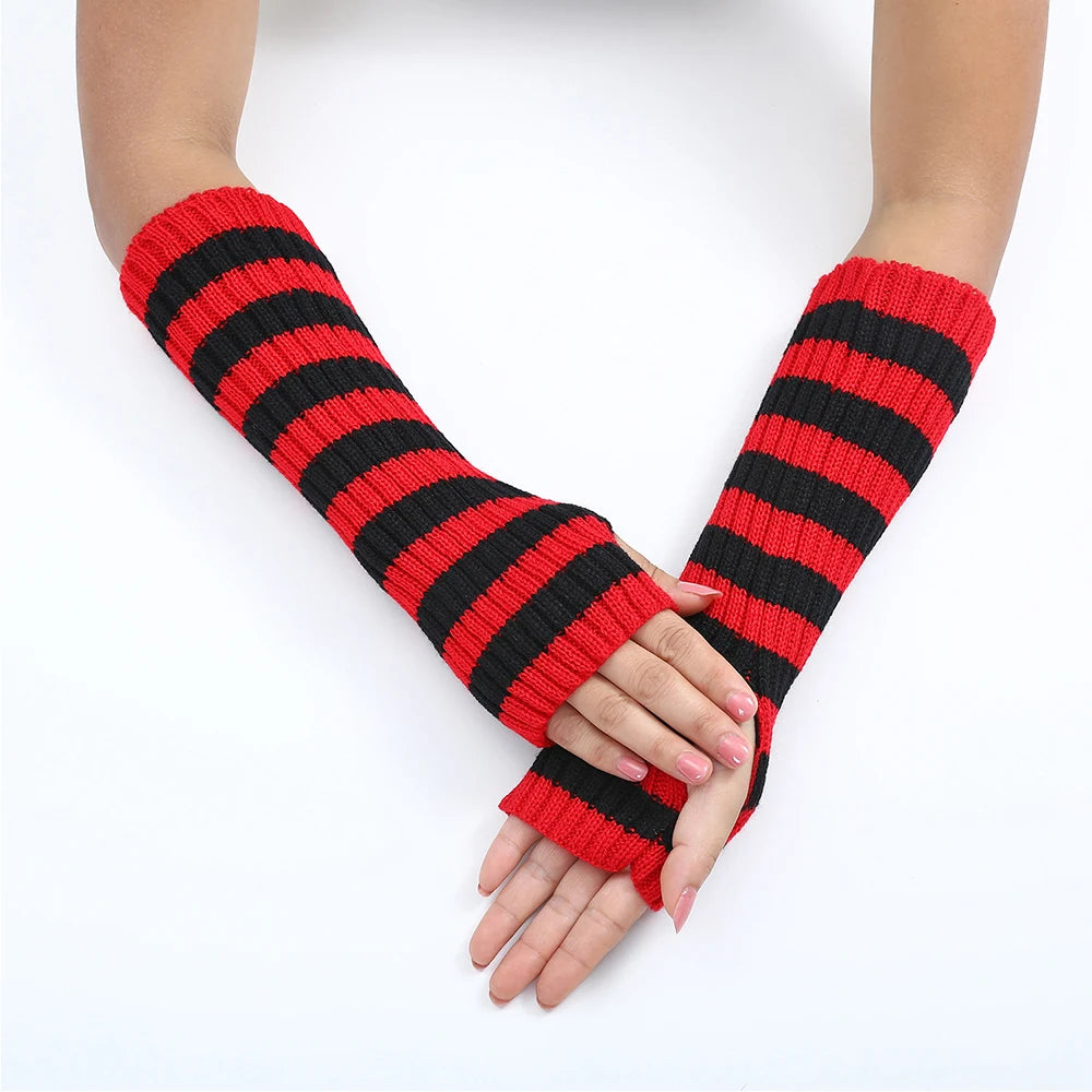 Y2K Fashion Women's Knitted Fingerless Arm Warmers