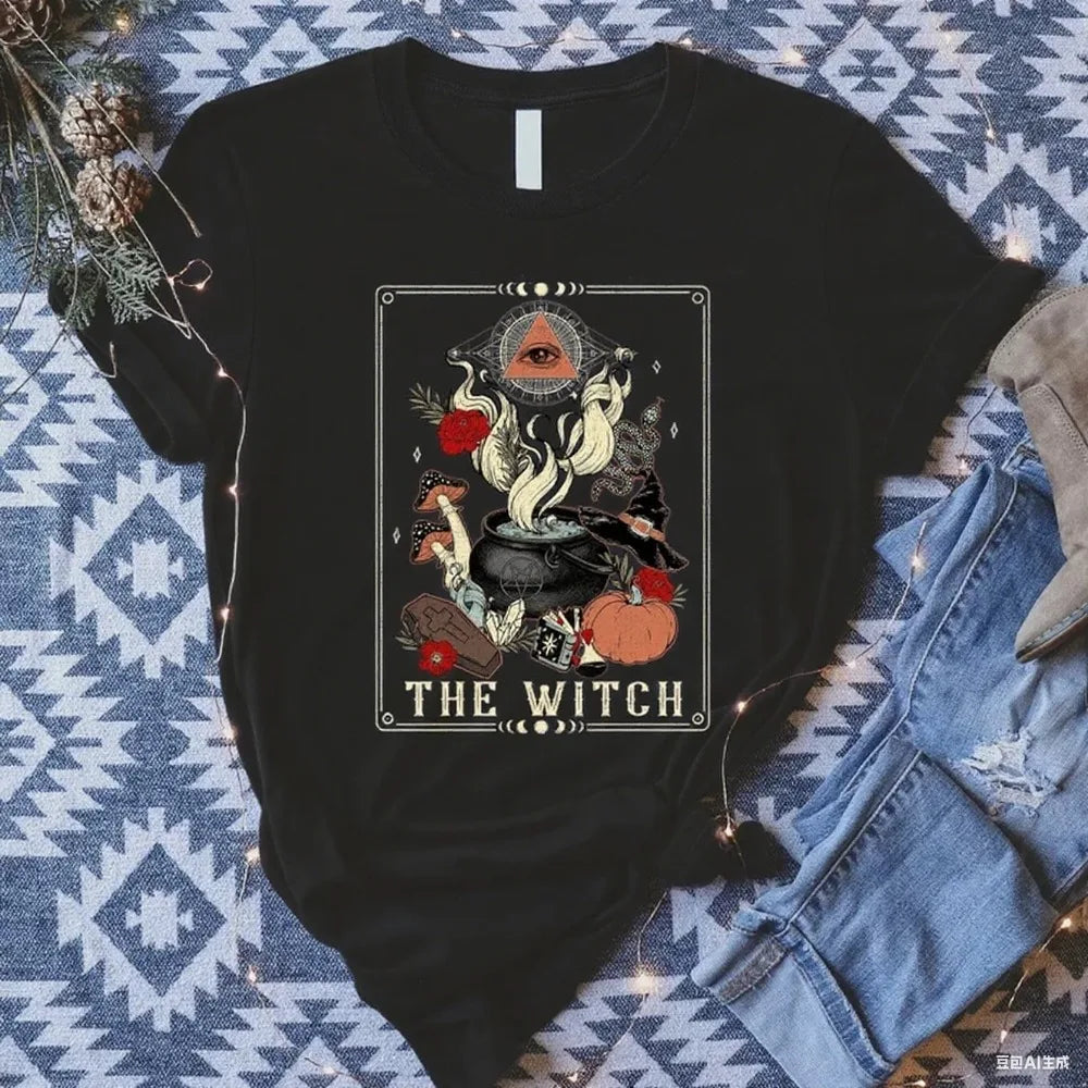 The Witch Tarot Card T-Shirt | Wiccan Pagan Halloween Graphic Tee