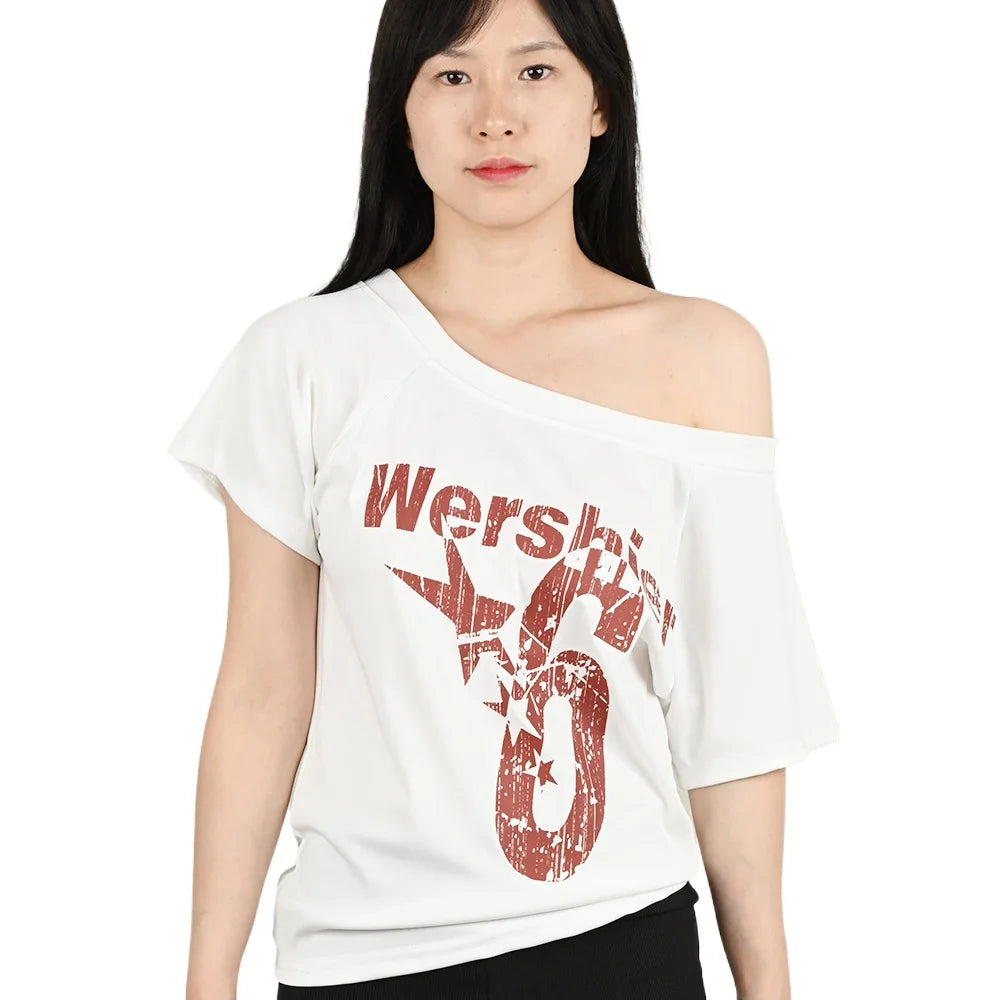 Women's Y2k Off Shoulder T-shirts