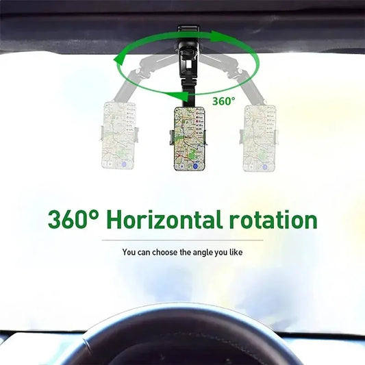 Visor Mount 🚗📱 — 360° Hands-Free Phone Access