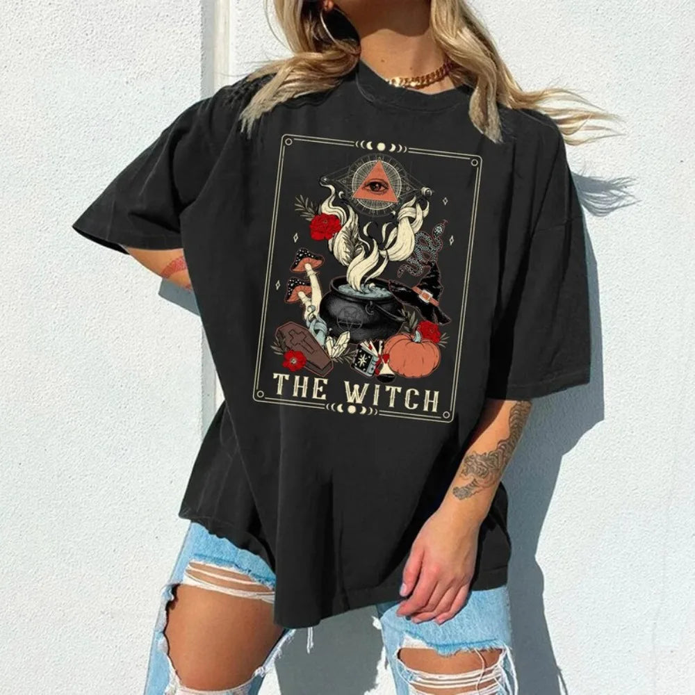 The Witch Tarot Card T-Shirt | Wiccan Pagan Halloween Graphic Tee