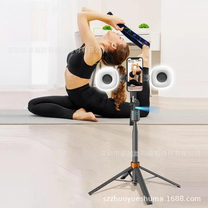 TrackShot™ Smart Tripod 📸✨ — Auto Face Tracking + Fill Lights