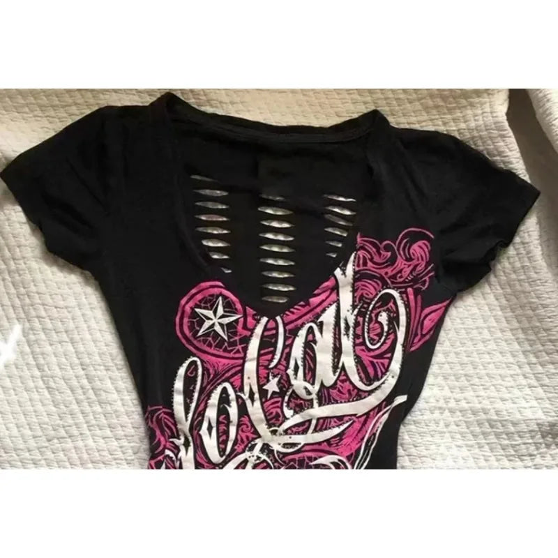 Women's Sexy 90s Gothic Graphic Vintage T-shirt