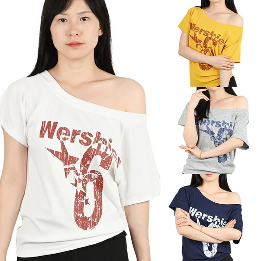 Women's Y2k Off Shoulder T-shirts