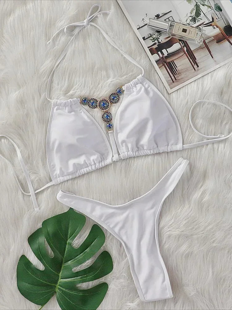 Women's Extreme Mini Micro String Diamond Bikini