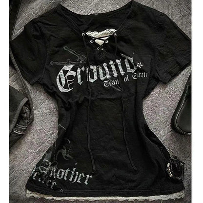 Women's Sexy 90s Gothic Graphic Vintage T-shirt